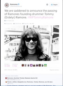 Fallece el último de los Ramones originales, Tommy Ramone fallece-el-ltimo-de-los-ramones-originales-tommy-ramone